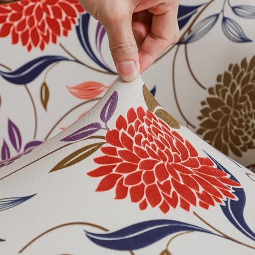 Ergonomic Office Chair Covers Set with Headrest Cover Floral 2 Pieces Stretch Desk Computer Office Chair and Headrest Slipcovers Washable - color: Printed Flower, size: Chair and Headrest Covers