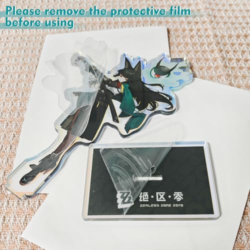 Rainteam Zenless Zone Zero Characters Acrylic Stand Figure,Colorful and Exquisite Character Design for Game Fans' Collection (Yidhari) - color: Yidhari
