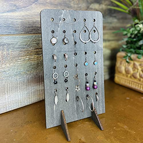 Torched Pegboard Display Stand for Jewelry, Craft Shows, Selling, Vendor Events, Tools, Peg Board Accessories Rack Organizer, Small 5.88" L x 4.3" W x 9.88" H, Ebony… - color: Ebony, size: Small