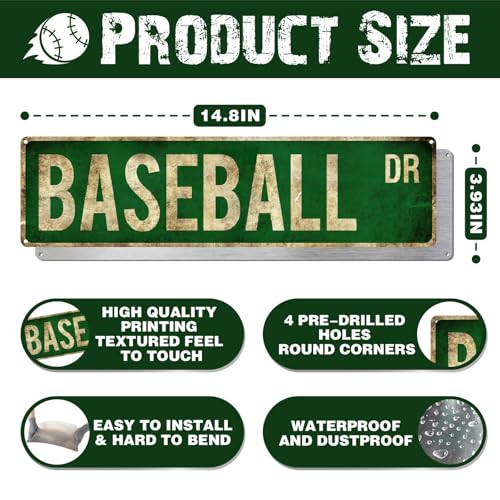 Baseball Gifts for Boys 8-12 Baseball Gear Room Decor Poster Wall Stuff | Boys 8-12 & Teen Boys | Birthday & Christmas Gift| Baseball Accessories | Party Decorations | Bedroom & Sports Room - color: BASEBALL