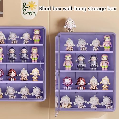 Blind Box Wall-Mounted Display Cabinet (Purple Big Size) - size: purple Big size