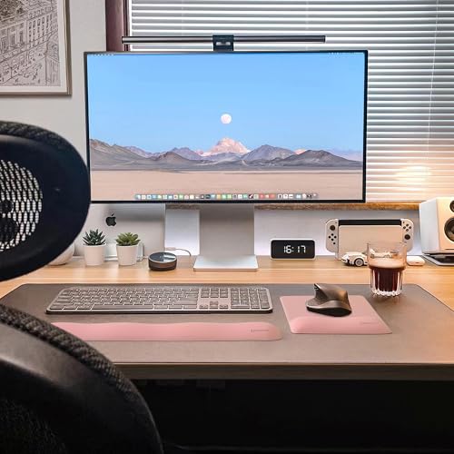 UnivoColors Design-Wave Set of Keyboad Wrist Rest & Mouce Pad,Artificial Sheepskin+Memory Foam+Ergonomic+Anti-Slip Gel, Resilience Support During Work and Gaming,Keyboard Accessory,Navy - color: Km_navy, style: Keyboard Wrist Rest & Mousepad Suit