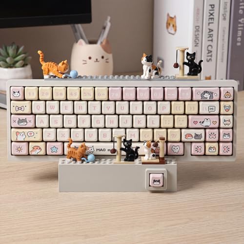 Hyekit Keyboard Display Stand | DIY Buildable ABS Mechanical Keyboard Storage Holder with 2 Replaceable Front Panels | Showcase for Building Bricks | Ideal Desk Setup Decor for Gamers and Enthusiasts