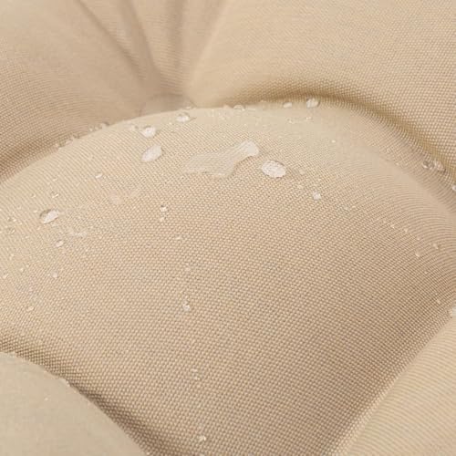 QILLOWAY Outdoor Rocking Chair Cushions Set of 2, 100% Polyester Waterproof Patio Rocking Chair Cushion, High Back Weatherproof Chair Pad for Adirondack & Outdoor Furniture, Sand,Beige - color: Beige/Sand/Camel
