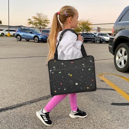 MENZOKЕ Kids Travel Tray, Road Trip Activities for Kids Toddlers | Toddler Car Activities with No-Drop iPad Holder Stand, Roadtrip Essentials with Dry Erase Board & Cooler Cup Holder, Black - color: Black Astronaut