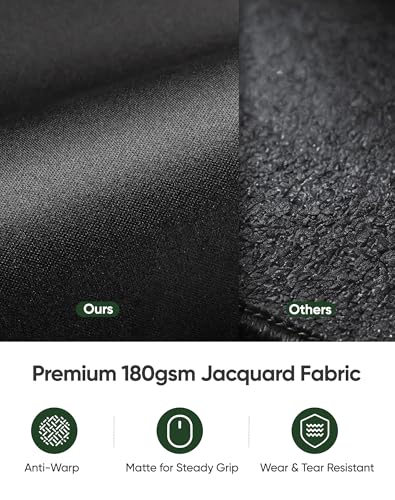 ALOANES Large Gaming Mouse Pad with Non-Slip Rubber Base,Stitched Edge,Desk mat for Laptop,Computer & PC, Wristing Pad for Gamer,Office & Home,Classic Black XXL 15.74''x35.43''x0.12'' | Black Desk Mat Mousepad for Computer Gamer Office Home 3XL 35.43"x15.