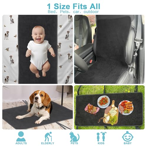 Waterproof Wheelchair Seat Cover Pads,6 Straps Reusable Seat Pads Cover with Anti-Slip Protector Washable for Elderly,Incontinence Patients,Nursery