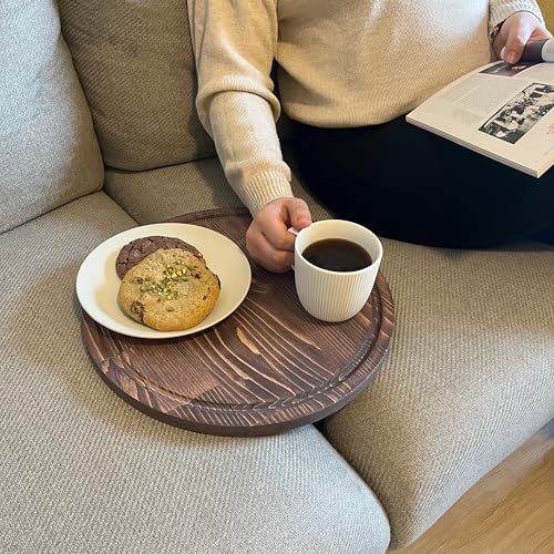 Sofa Tray – Wooden Foldable Sofa Tray Table for Seat Cushion, Perfect for Coffee & Remote Control, Solid Wood Sofa Tray Table, Solid Spruce Couch Table (London, Large 16") - color: London, size: Large 16"