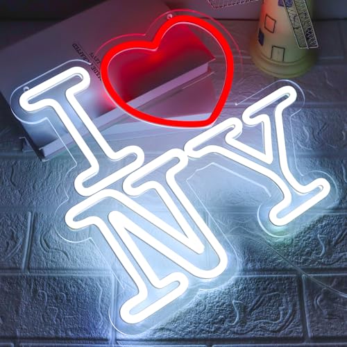 Love NY Neon Signs for Wall Decor,Led Neon Light for Bedroom Office Party,Christmas gift - style: I love NY