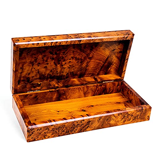 Hand Carved Wooden Multipurpose Keepsake Jewelry Decorative Art Box Storage Organizer (Large wood Box,Antique) (X-Large) - size: X-large Thuya