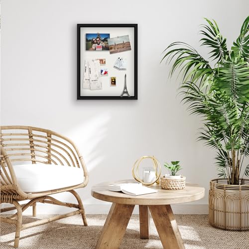 Americanflat 16x20 Shadow Box Frame with Polished Plexiglass - Silhouette Collection - Large Shadow Box Display Case for Tabletop and Wall Display - Black with Soft Felt Back - color: Black, size: 16x20