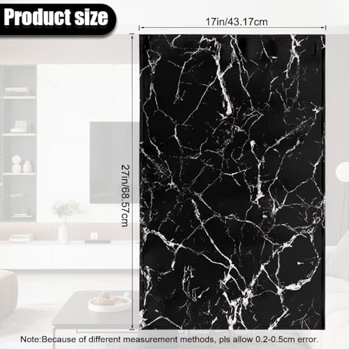 2 Packs Black Marble Headrest Cover for Recliner Washable PU Sofa Head Rest Cover Easy to Install Couch Headrest Slipcover with Hook and Loop No Damage - color: Black Marble