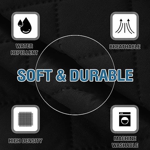 H.VERSAILTEX Couch Arm Covers Water Resistant Armrest Covers for Sofa Remote Control Holder Sofa Armrest Organizer for Magazine, Tablet, Phone, iPad(Set of 2, Black/Grey) - color: Single Diamond-black/Grey
