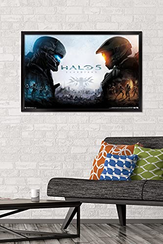 Trends International Wall Poster Halo 5 Key Art, 22.375 x 34 - color: Black Framed Version, size: 34"L x 22.4"W