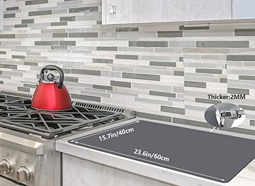 emolife Silicone Mats for Kitchen Counter, Thick 2mm, Countertop Protector, Heat Resistant Mat, Non-Slip (Dark Grey) - color: Dark Gray