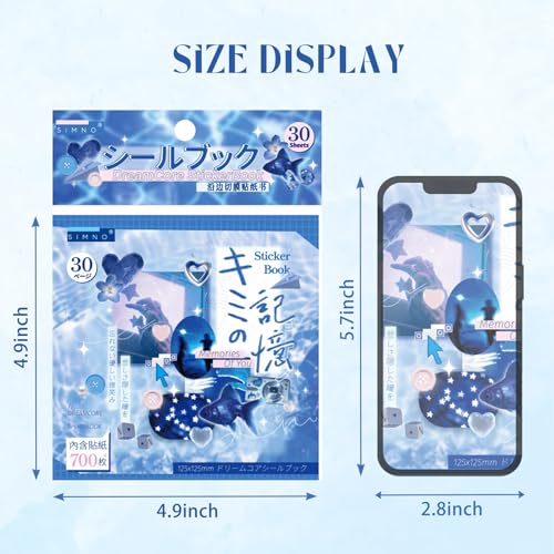 Memory-Themed Japanese Sticker Book: 700+ Die-Cut Glossy & Matte Stickers - 30 Sheets for Scrapbooking, Junk Journals, Planners-Prayer Board Supplies-Vision Board Supplies - color: Memory