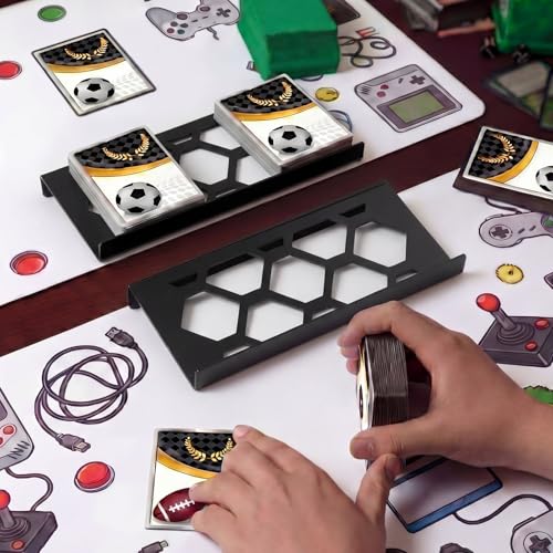 Yalikop 24 Pcs Trading Card Risers for Display Case Acrylic Modular Display Risers for Cardshow Vendor Sport Card Board Game (Large Honeycomb) - style: Large Honeycomb