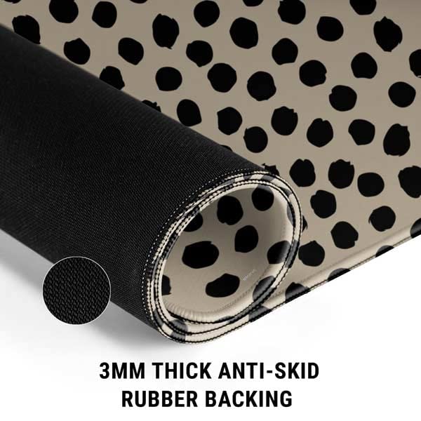 Skinit Small Gaming Mouse Pad - Cheetah Spots Design with Stitched Edges, Waterproof, Non-Slip Rubber Base, Desk Mat for Keyboard & Mouse, 12.6" x 11" inches - color: Brown - PTTRNS01, size: 12.6" x 11"