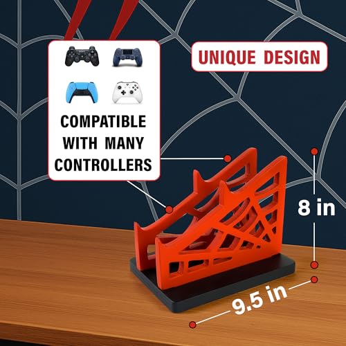 Gamer Gift for Men Teenage Boy Wood Controller Organizer with Headphone Holder & Game Controller Stand - Unique Gift Idea for Husband, Boyfriend, Gamers, Game Lover, Gaming Accessory (Vernom Base) - color: Vernom Base
