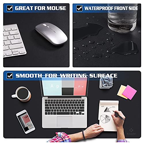 K KNODEL Non-Slip Desk Mat, Desk Pad, Desk Blotter, Desktop Mat for Desk, Small Desk Protector, Office Computer and Laptop Mat for Desk (23.6"x13.8", Black) - color: Black, size: 23.6"x13.8"
