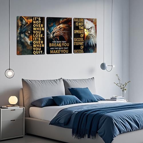3 Panel Print Canvas Wall Art Motivational Office Wall Decor Painting Inspirational Posters Modern Inspiring Artwork for Home Living Room Bedroom Wall Decor Office Wall Art Ready to Hang - 48"Wx24"H - color: Art-32, size: 48"W x 24"H