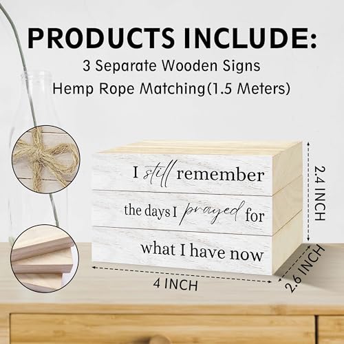 Mini Decorative Books For Home Decor, Small Coffee Table Faux Wood Book Stack Decor, I Still Remember Modern Stacked Decoration, Stacked Display For Shelf Mantel Nightstand, Three Pieces -A(01) - style: Rustic