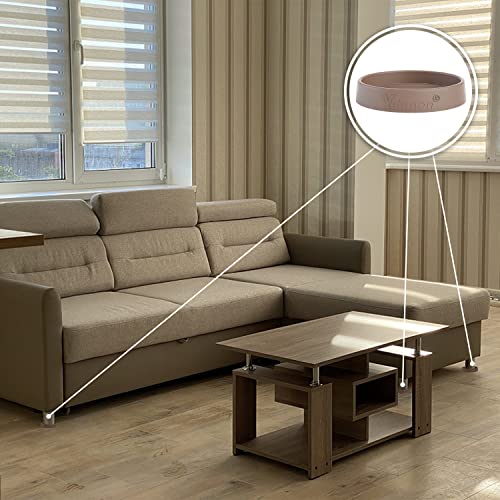 Yelanon Furniture Coasters - 8 Pcs 2”Round Furniture Caster Cups - Non Slip Pads Hardwood Floors Non Skid Grippers Rubber Furniture Feet - Anti Slide Floor Protector for Bed Couch Stoppers Brown - size: 8pcs 2" Round