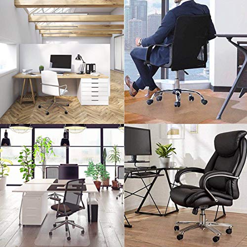 Large Office Chair Mat for Hardwood Floors - 48"×60" Anti-Slip Desk Chair Mat - Heavy Duty Floor Protector for Home or Office - Easy Clean and Flat Without Curling - size: 48"×60" (for Hard Floors)
