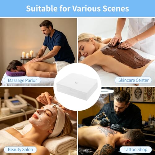 800PCS Disposable Face Cradle Covers, Disposable Massage Table Cover, Single Use Massage Bed Headrest Cushion Cover, Professional Massage Chair Face Cover for Skincare Beauty Salons