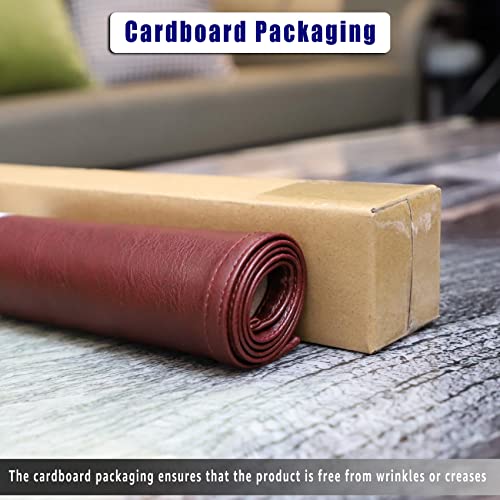 Non Slip Headrest Cover for Furniture Slipcovers,Faux Leather Headrest Protector for Recline Chair Vinyl Head Protector for Sofa,Theater Seat Cover for Home & Office 17x27 in, Burgundy - color: Burgundy