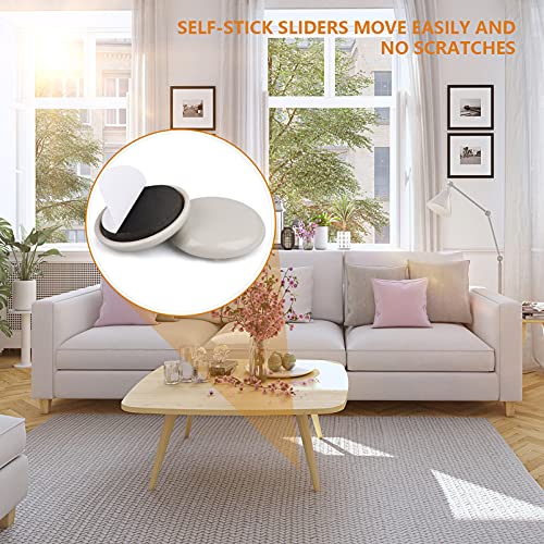 1-1/4" Furniture Sliders for Carpet & Hardwood Floors, 24PCS Furniture Pads for Quickly and Easily Move Any Item and Protect The Floor - size: 1-1/4 inch 24 PCS