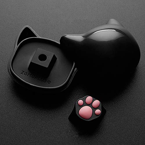 ZOMOPLUS Cute Keycaps,Novelty Cat-Claws Keycap 3D Model OEM Profile Keyboard Keycaps Squishy-Paws Custom Key Caps for Cherry MX Switches Mechanical Gaming Keyboard Catpaw ESC-Key Keycap(Black1pcs) - color: Black-1pcs