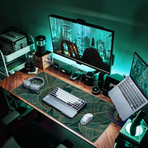 Canjoy Gaming Mouse Pad, Large Extended Mouse Pad Big Computer Mousepad for Home Office Gaming Work 31.5x15.7inch - color: Tropical Leaves