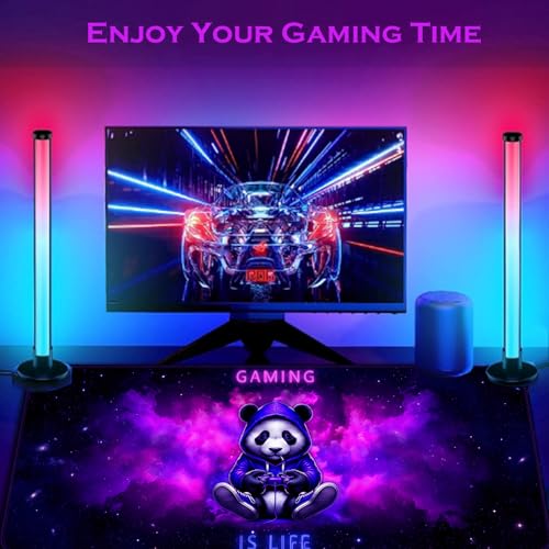 Blacklight Gaming Mouse Pad – UV Reactive Neon Panda Gamer Design, Glow in The Dark RGB Desk Mat, Smooth Precision Surface with Non-Slip Rubber Base for PC & Console Gaming - 31.5" x 11.8" - color: Panda