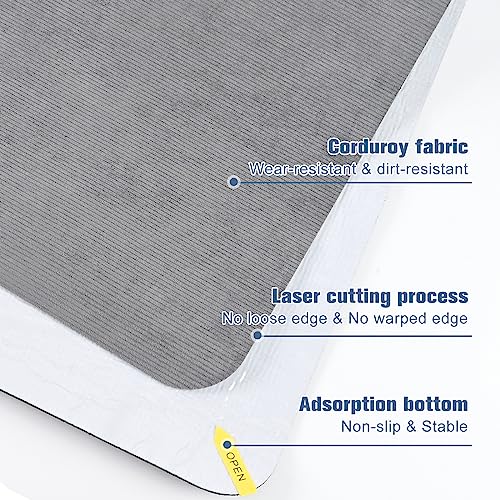2 Pack Office Chair Mat for Hardwood Floor, 55"x35" Computer Chair Floor Mat, Desk Chair Mat, Large Rubber Anti-Slip Floor Protector for Home Office Light Grey (Folding Packaging) - color: 2-pack Rubbergrey, size: 55" x 35"