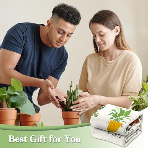 Plant Lover Gifts for Women Men, Gardening Gifts for Women Men, Flannel Soft Blanket Decor, Plant Lady Mom Gift Ideas, Gardener Gift for Birthday Mothers Day Christmas - 50x60 inches - color: Plant Lovers