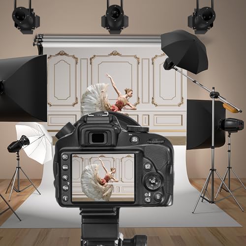 5x3ft Vintage Beige Vinyl Wall Backdrop for Party Golden Wall Texture Paris Palace Castle Photography Background Wedding Ceremony Happy Birthday Baby Shower Decorations Photo Booth Prop - color: beige, size: 5x3ft
