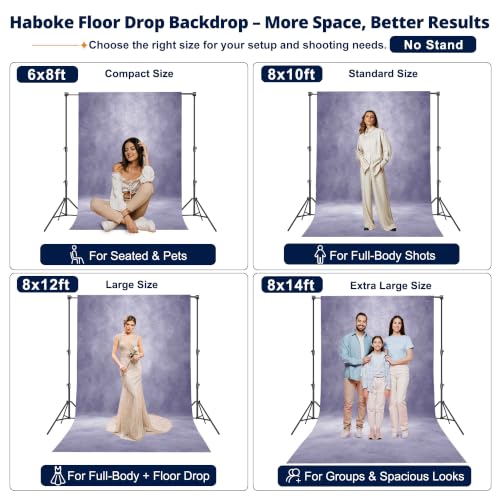 Abstract Professional Photography Backdrop for Portrait Photo Props Booth Background Photoshoot Studio with Polyester Fabric Roller Pocket on Top(6x8ft,Light Purple,No Stand) - color: Light Purple, size: 6'x8'