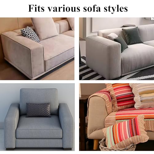 Couch Arm Covers for Sofa, Armrest Armchair Covers Stretch Recliner Chair Slipcovers, Set of 2 (Navy, Large) - color: Navy