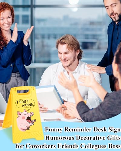 Funny Desk Shelf Decor, Don Wanna Mini Desk Sign | Don Wanna Sign, Funny Shelf Sign, Home Office Decor, Mini Desk Sign - style: I Don't Wanna