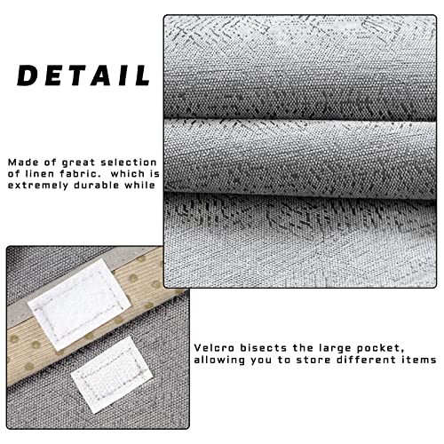 NB Sofa Armrest Organize Remote Holder Bedside Caddy Organizer With 5 Pockets,Non-Slip Couch Remote Control Holder Couch Armchair Caddy Accessories (Gray, 35''X18'') - color: Gray, size: 35''x18''