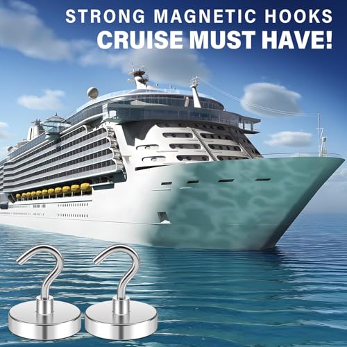 FINDMAG Magnetic Hooks for Cruise Cabins, 85lbs Magnetic Hooks for Hanging, Magnet Wall, Strong Magnets Heavy Duty, Classroom Decor, Locker Decorations, Office Accessories, 10 Pack, Silver - color: Silver, size: 0.98 inches