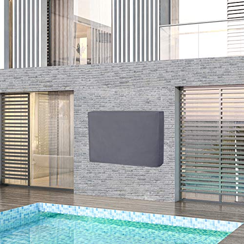 Outdoor TV Cover for 50 to 52 inches LCD, LED, Waterproof, Weatherproof and Dust-Proof TV Screen Protectors with Cleanig Cloth (52 inch,Dark Gray) - color: Dark Gray, size: 52 inch