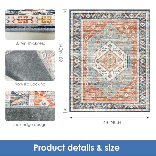 Vicwe Office Chair Mat for Hardwood Floor & Tile Floor,48"X 60" Heavy Duty Desk Chair Mat, Under Desk Rug for Rolling Computer Chair,Anti Slip,Low Pile Carpet Floor Protector