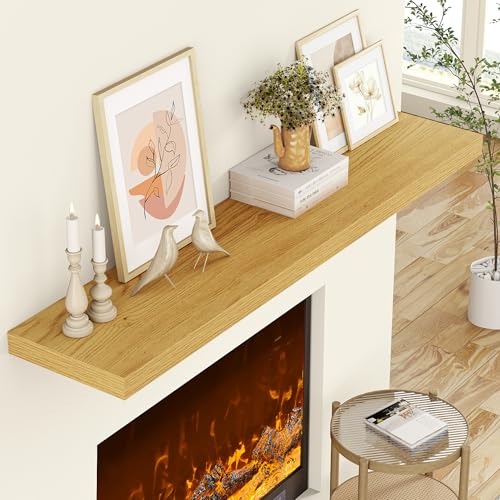 36 Inch Floating Shelves, 12 Inch Deep Floating Shelves for Wall, Extra Deeper & Thicker Wooden Wall Shelf with Invisible Brackets, Shelf for Bedroom Home Decor(Oak, Set of 2) - color: Oak, size: 36"W x 12"D x 2"H, Set of 2