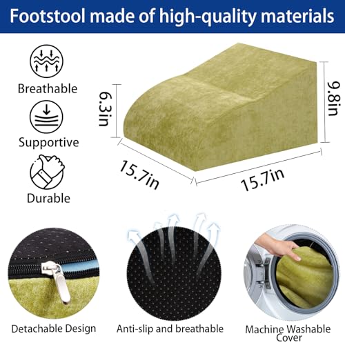 Foot Rest for Under Desk at Work, Ergonomic Under Desk Footrest with Washable Cover for Office, Home & Gaming Leg Elevation Pillow Fruit Green - color: I-fruit Green