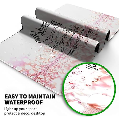 Extended Large Gaming Mouse Pad with Coaster 35.4 x 15.7 Full Desk Mousepad Stitched Edges Desk Pad Extended Large Gaming Mouse Pad for Desk Office Home Ultimate Gaming Desk Mat-Inspiration Quote - color: Inspiration Quote, size: 35.4L x 15.7W inches