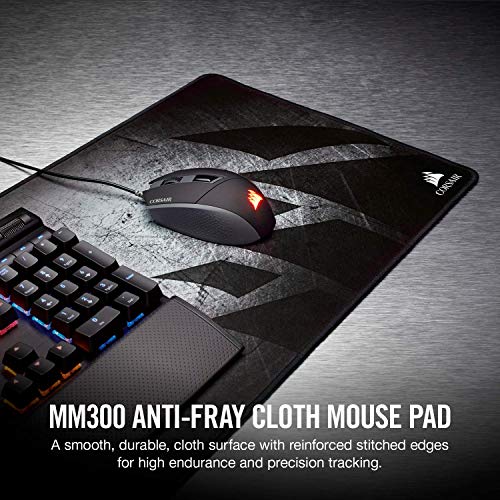 Corsair MM300 - Anti-Fray Cloth Gaming Mouse Pad - High-Performance Mouse Pad Optimized for Gaming Sensors - Designed for Maximum Control - Extended, Multi Color - size: 36.6L x 11.8W inches