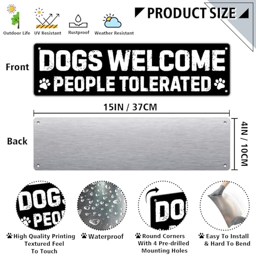 Dog Gifts for Women Dog Mom Lovers Black Lab Room Decor Wall Dachshund Sign | Dog Groomer Gifts | Golden Retriever | German Shepherd | French Bulldog | Poodle | Pug | Corgi | Beagle | All Dog Breeds - color: DOGS WELLCOM