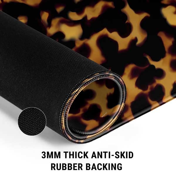 Skinit 12.6” x 11” Animal Themed Gaming Mouse Pads, Large Extended Desk Mat for Keyboard, Anti-Slip Rubber Base, Smooth Low-Friction Surface, Precision Stitched Edges - color: Black - PTTRNS04, size: 12.6" x 11"